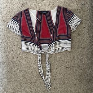 small aakaa cropped shirt